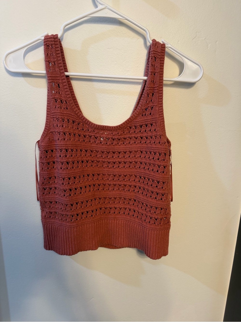 Old Navy Rust Crochet Tank Top